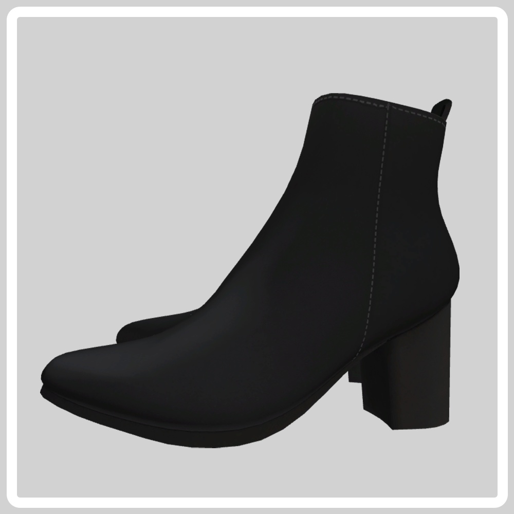 ヒールブーツ【VRC想定3Dモデル】