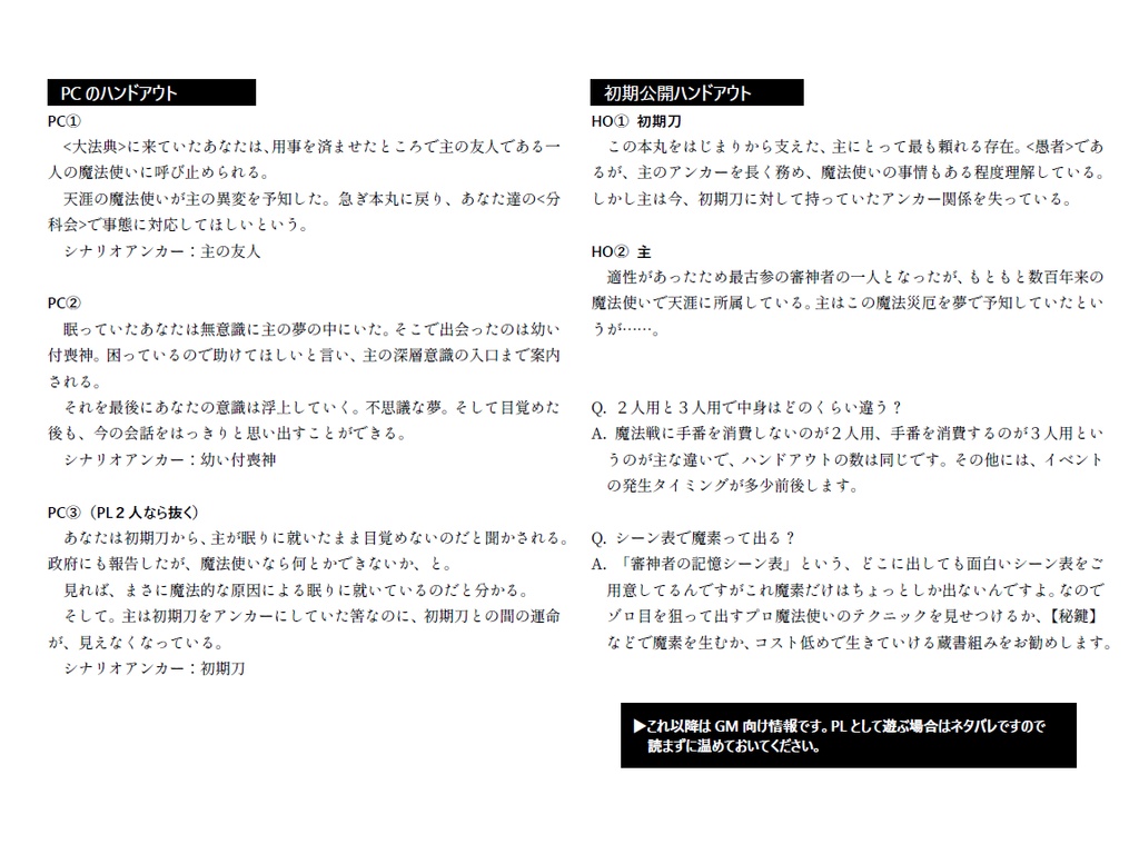 刀剣マギカロギア「審神者は何を夢に見る」
