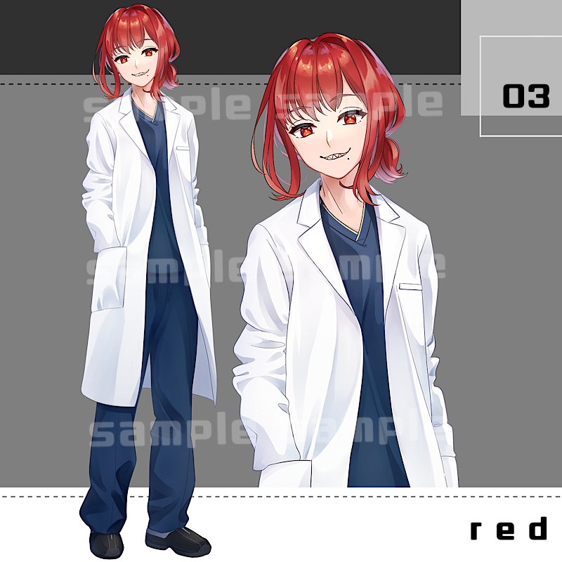 【表情、パーツ追加】立ち絵素材_03(衣装A)