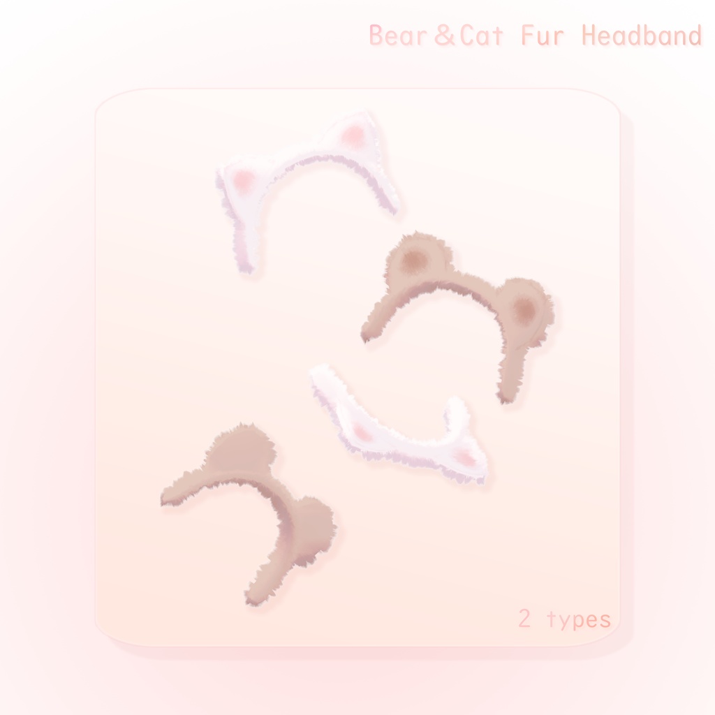 ‧₊⁺ Bear&Cat Fur Headband ‧₊⁺