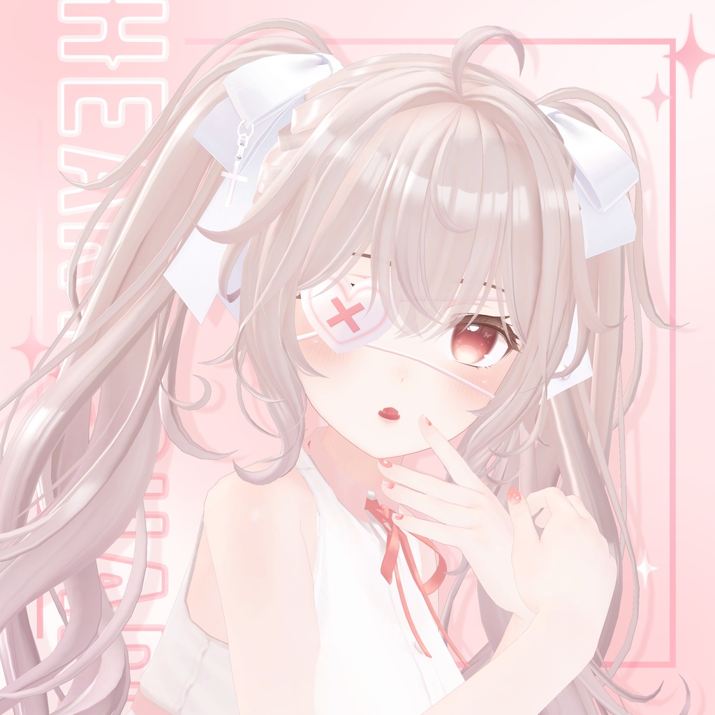 「 4アバター対応 」‧₊⁺ Heart shaped eye Mask ‧₊⁺