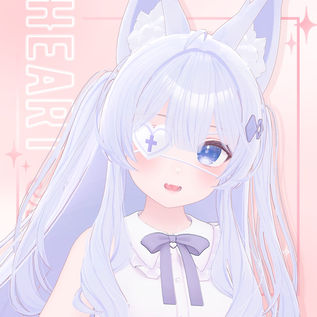 「 4アバター対応 」‧₊⁺ Heart shaped eye Mask ‧₊⁺