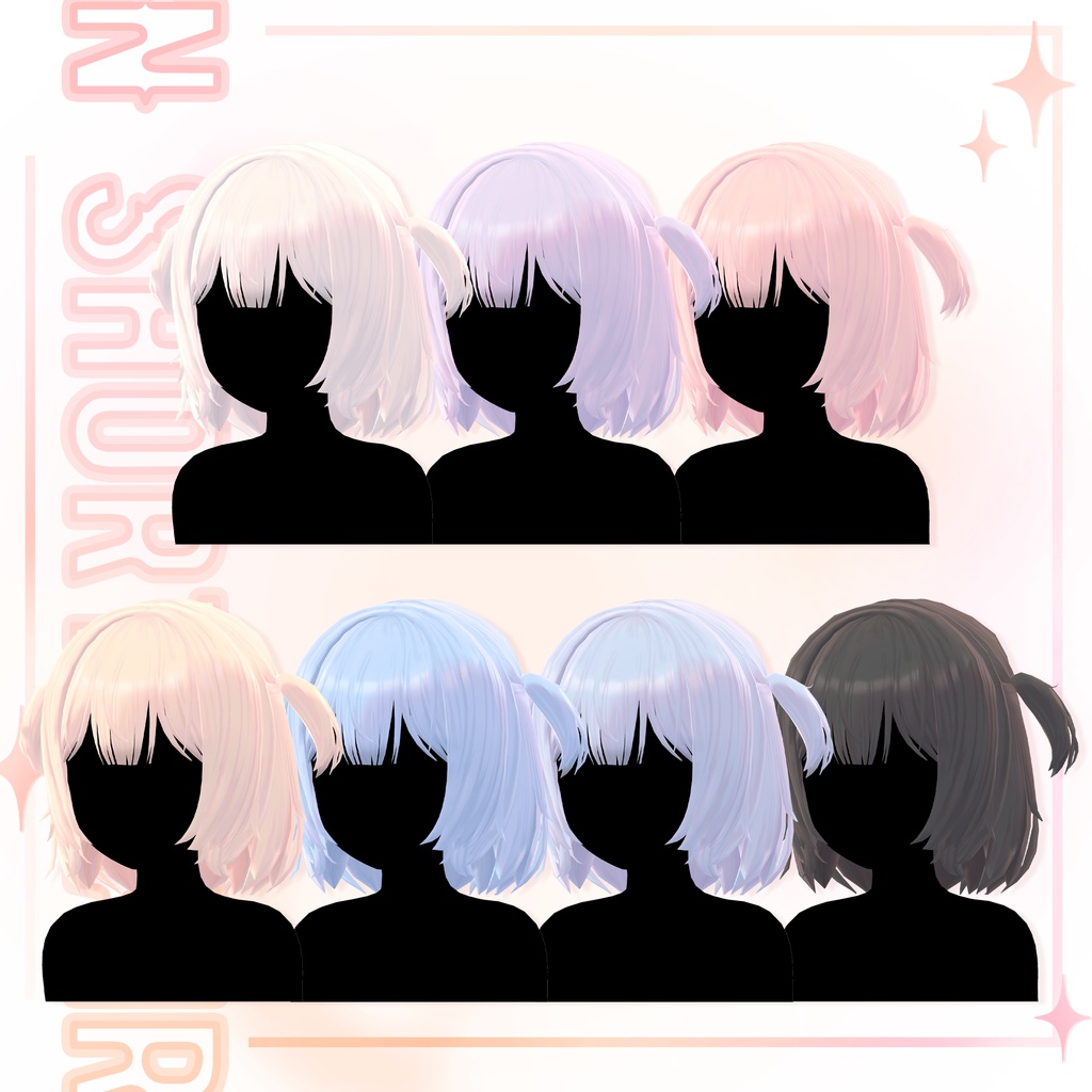 「 5アバター対応 」‧₊⁺ N Short Hair ‧₊⁺