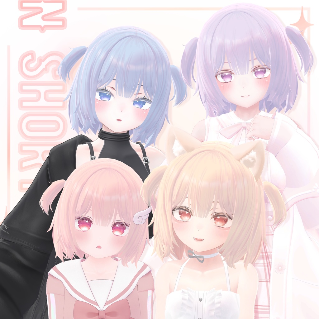 「 5アバター対応 」‧₊⁺ N Short Hair ‧₊⁺