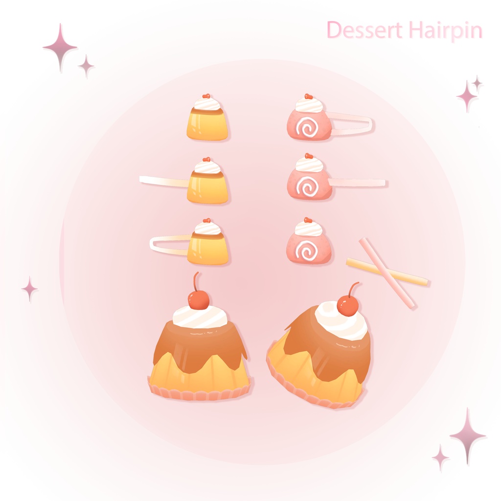 ‧₊⁺ Dessert Hairpin ‧₊⁺