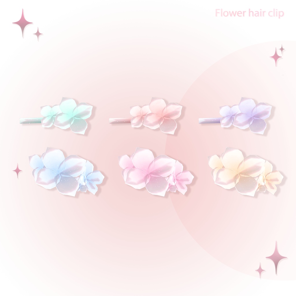 「 ‧₊⁺ 無料 ‧₊⁺」Flower hair clip