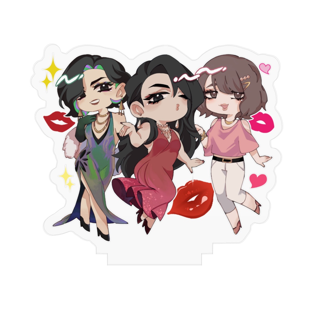 声色巡り〜【ミヤビの部屋】-三姉妹勢揃い❣️-アクリルスタンド