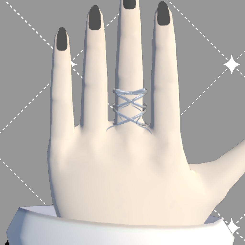 レースアップリボンリング