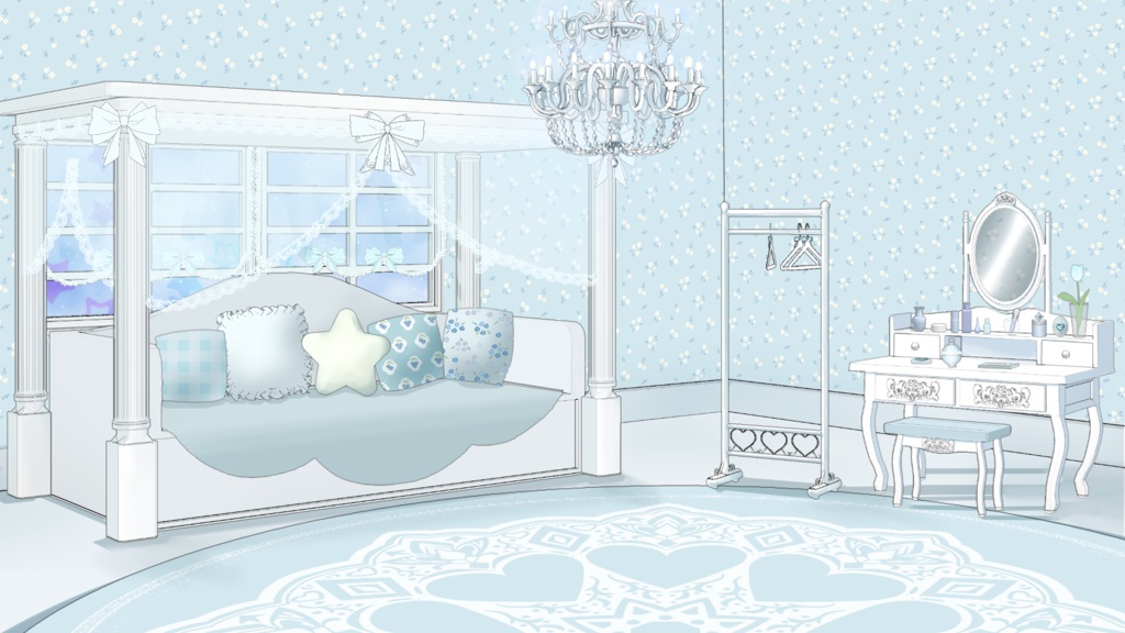 清楚なみずいろ部屋