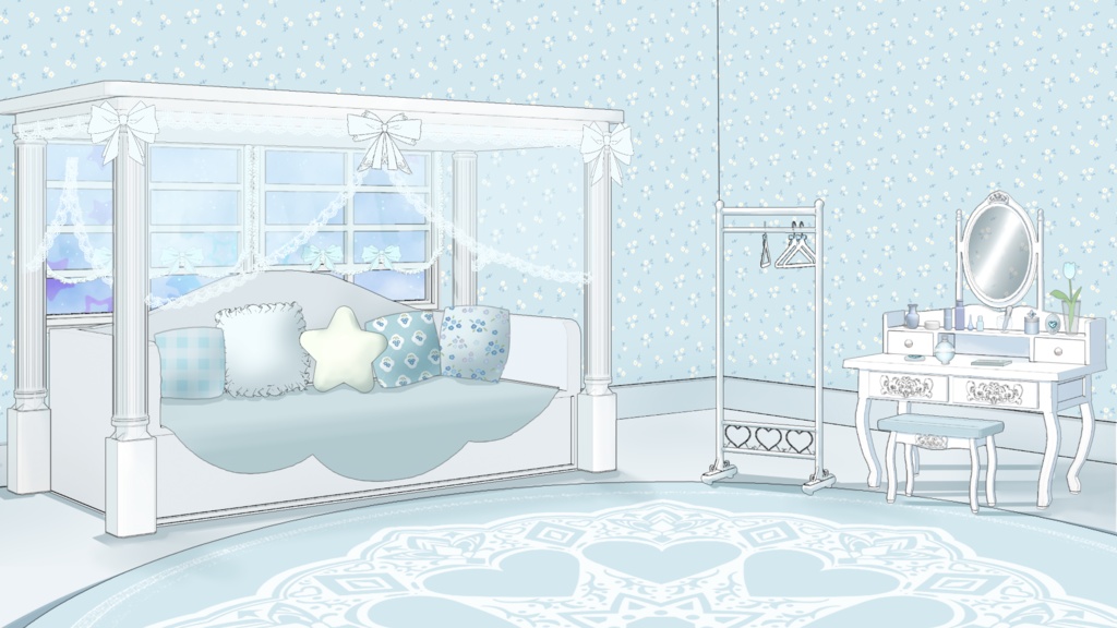 清楚なみずいろ部屋