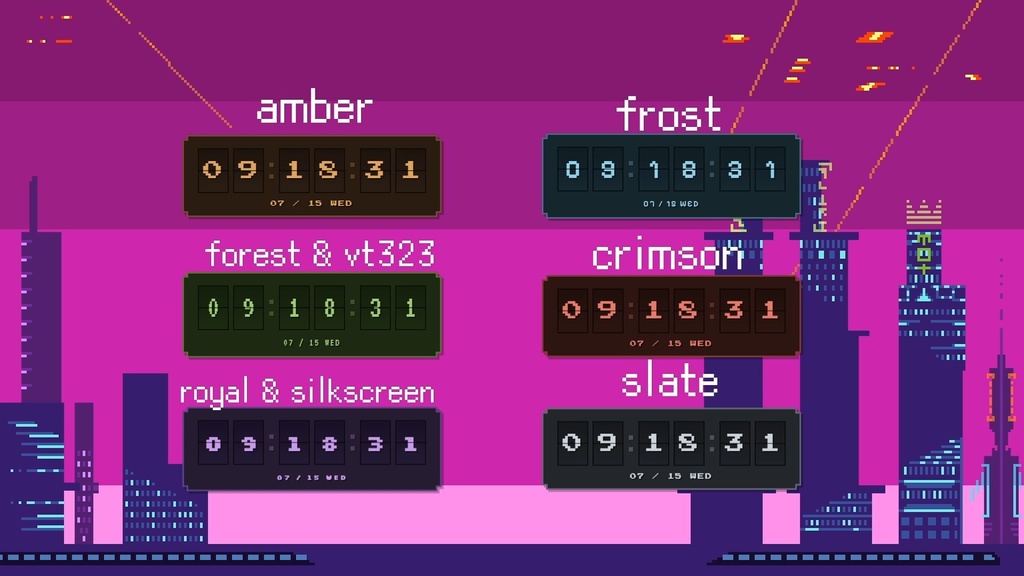 【無料】Stream Clock widgets Pixel Tavern Flip Clock
