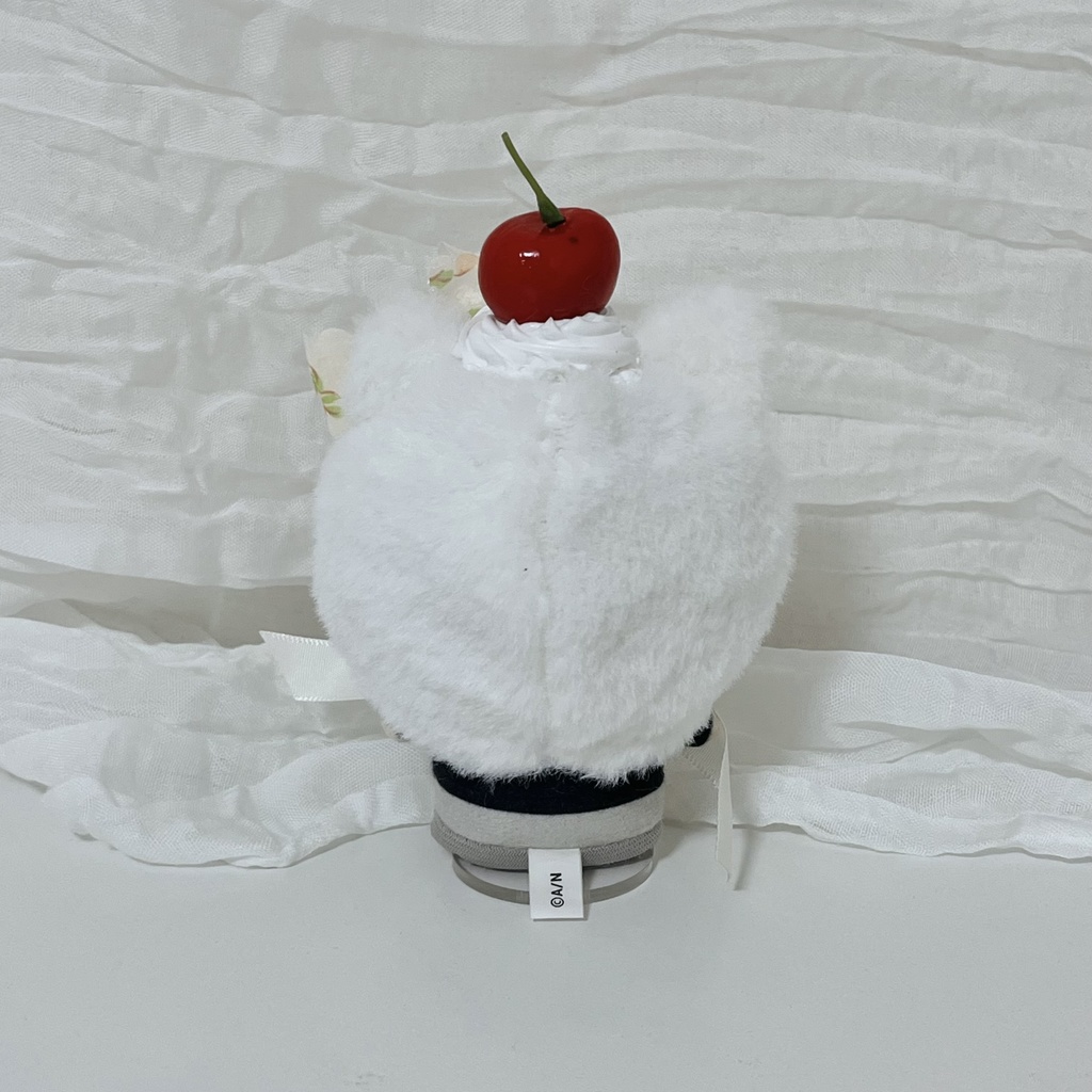 10cm ぬい服 にじぱぺっと 帽子 春色チェリー🍒猫さん帽子 黄色