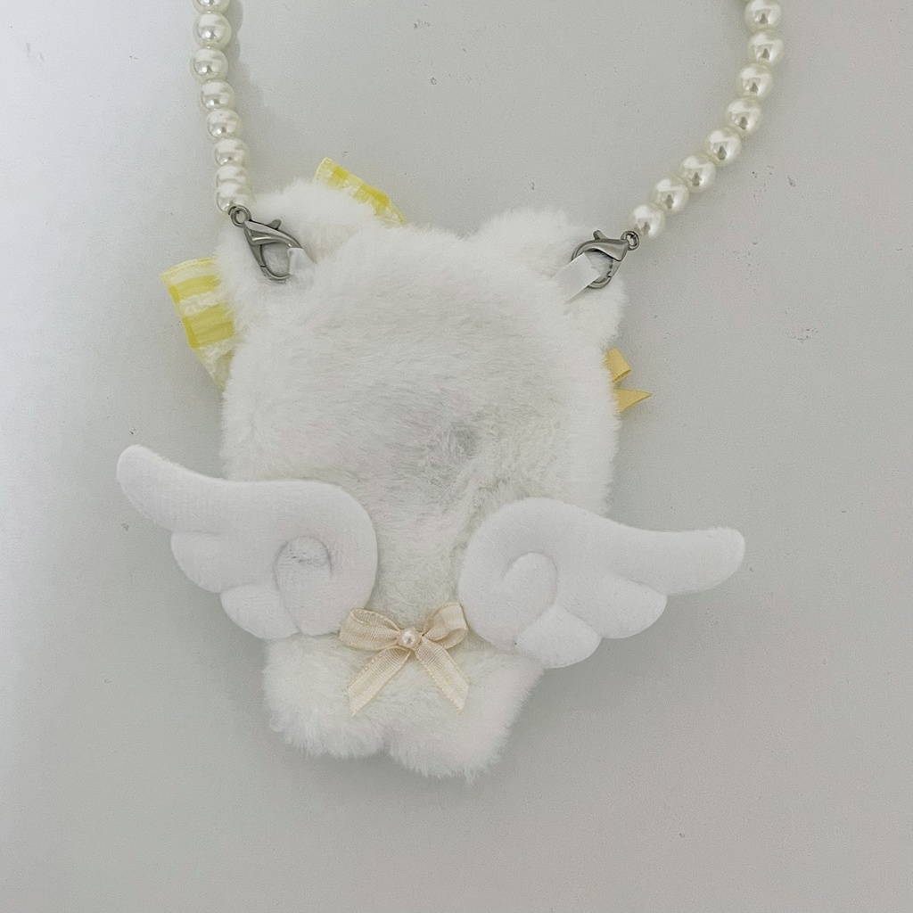 10cm ぬい服 にじぱぺっと ふわふわくまさん(黄色×白)