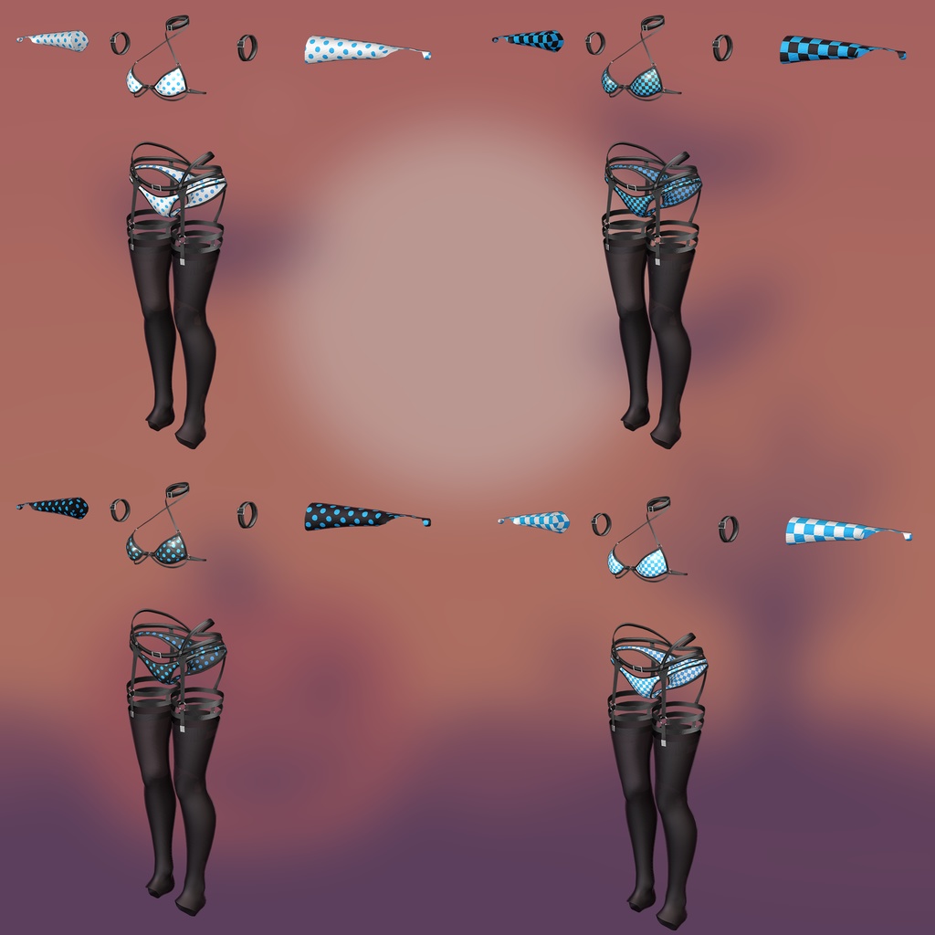 【ラシューシャ更新】【13アバター対応】 🎃ジャック・オー・チャーム (Jack-O'-Charm) ビキニセット