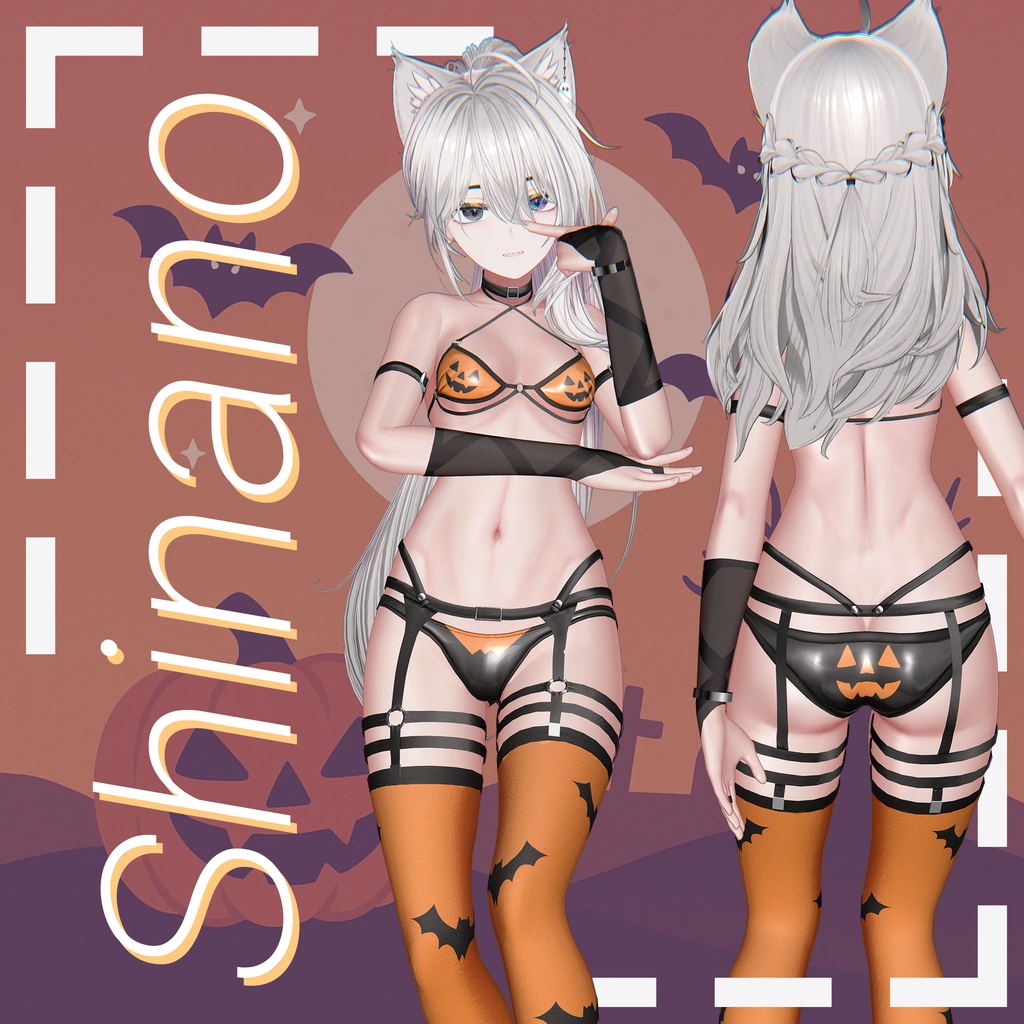 【ラシューシャ更新】【13アバター対応】 🎃ジャック・オー・チャーム (Jack-O'-Charm) ビキニセット