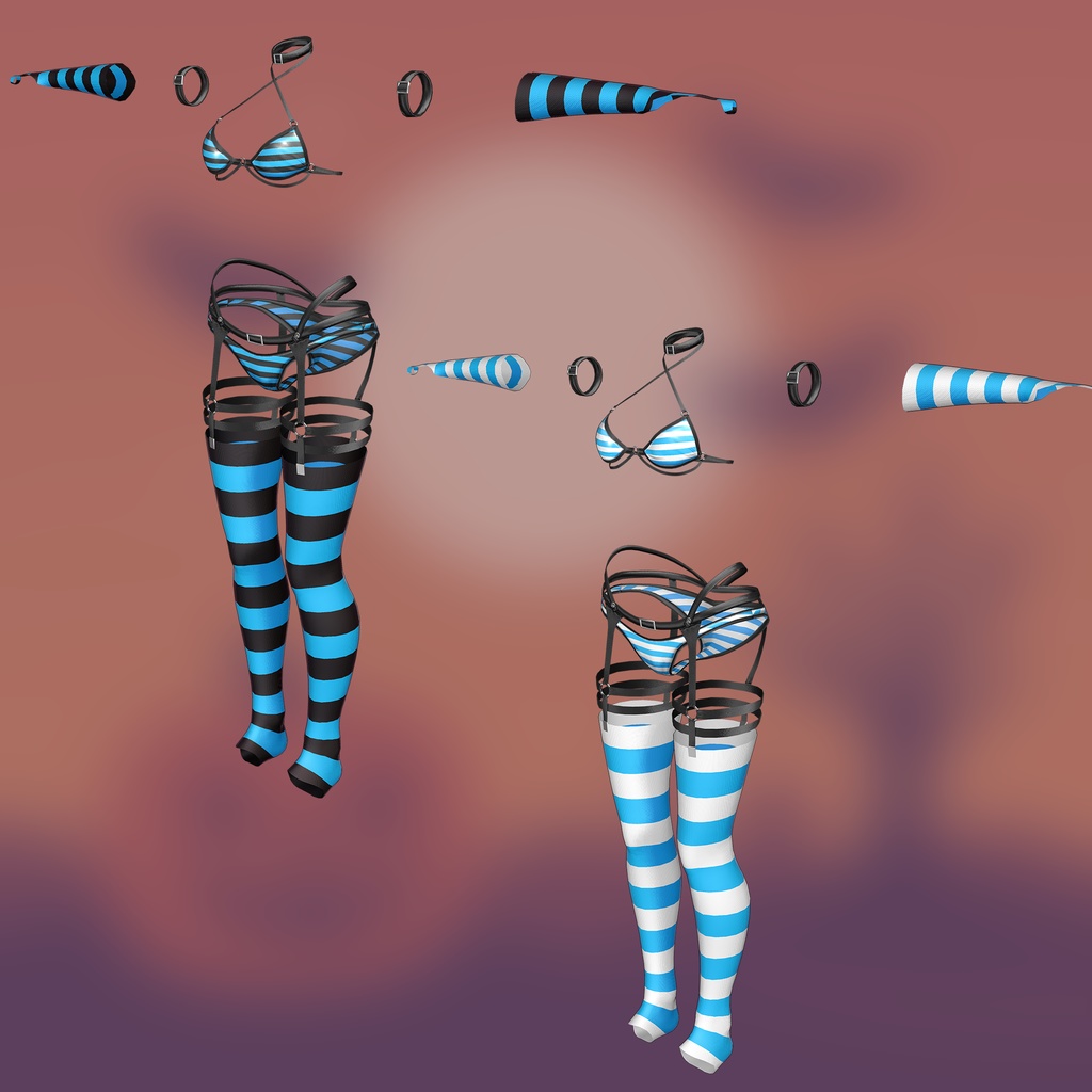 【ラシューシャ更新】【13アバター対応】 🎃ジャック・オー・チャーム (Jack-O'-Charm) ビキニセット