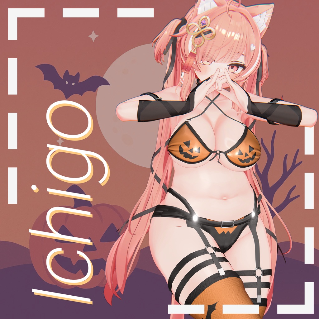 【ラシューシャ更新】【13アバター対応】 🎃ジャック・オー・チャーム (Jack-O'-Charm) ビキニセット