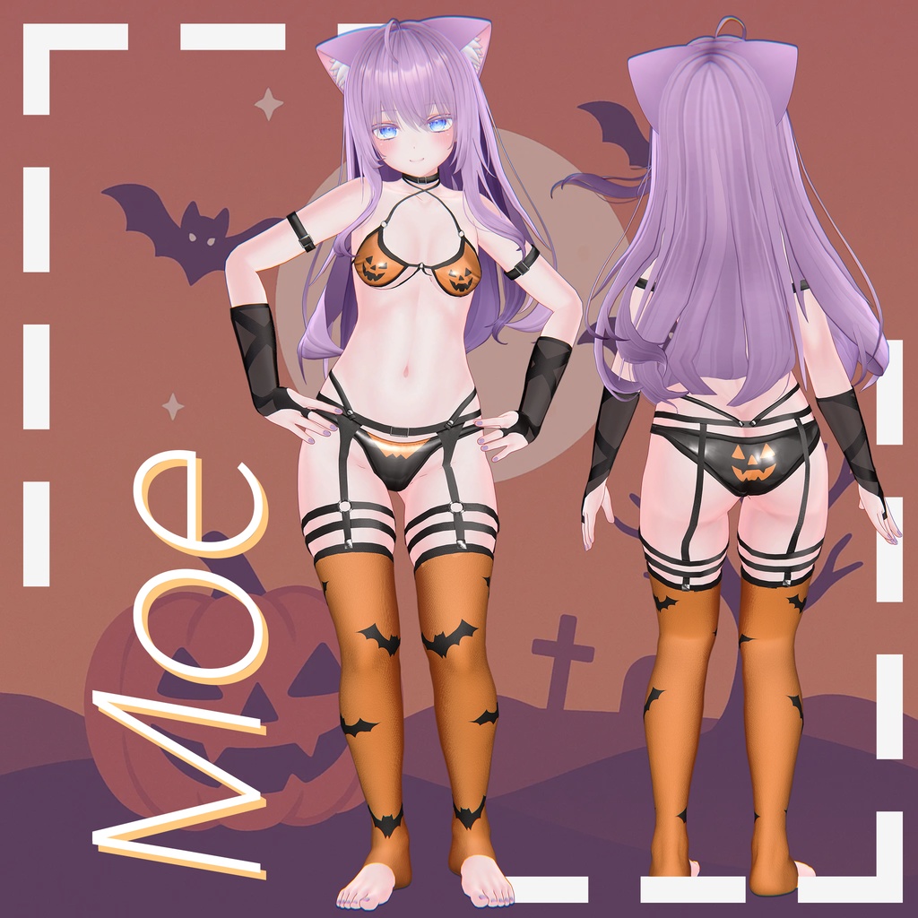 【ラシューシャ更新】【13アバター対応】 🎃ジャック・オー・チャーム (Jack-O'-Charm) ビキニセット