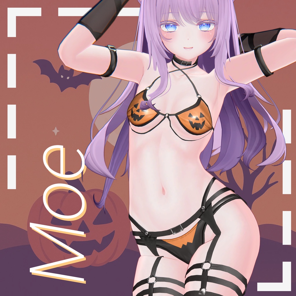 【ラシューシャ更新】【13アバター対応】 🎃ジャック・オー・チャーム (Jack-O'-Charm) ビキニセット