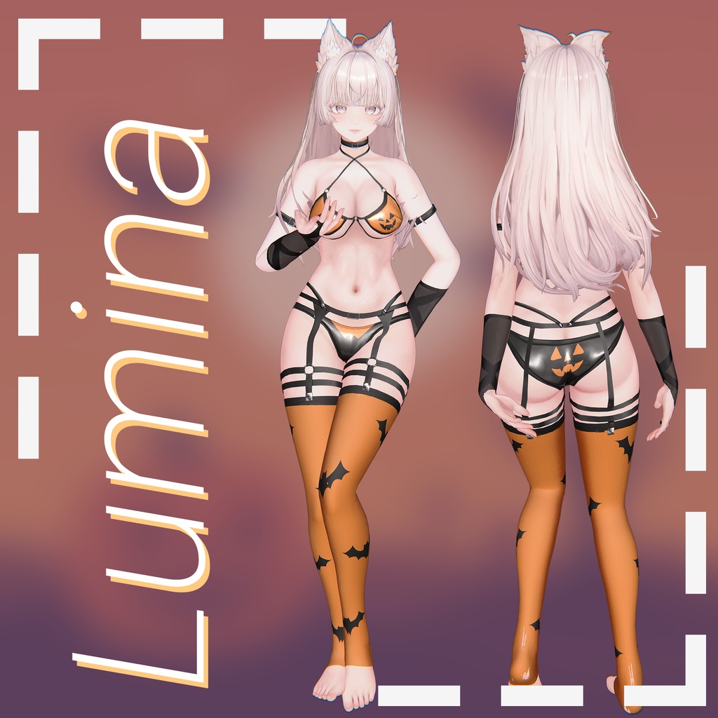 【ラシューシャ更新】【13アバター対応】 🎃ジャック・オー・チャーム (Jack-O'-Charm) ビキニセット