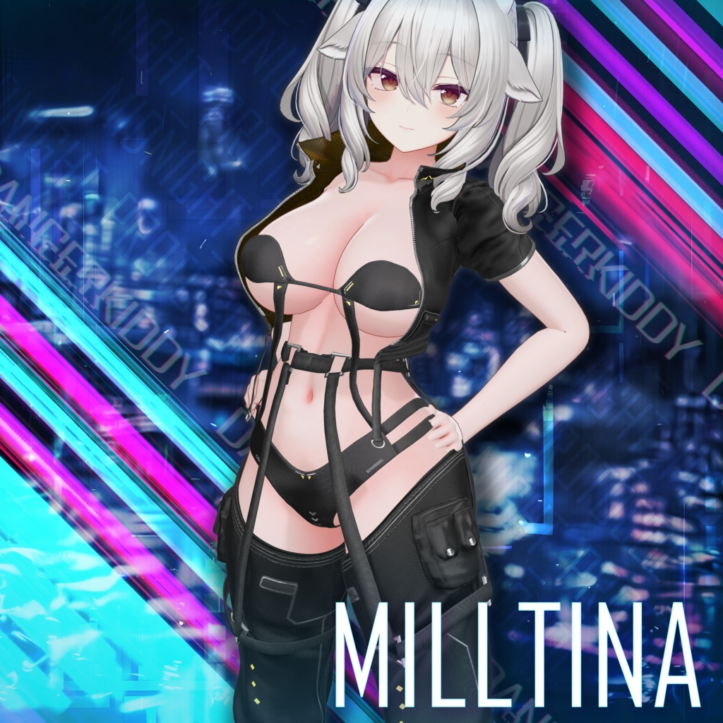 【24アバター対応】 ⚡️MIDNIGHT PROTOCOL + Shinano Cyberware Body Texture