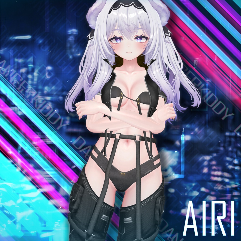 【24アバター対応】 ⚡️MIDNIGHT PROTOCOL + Shinano Cyberware Body Texture