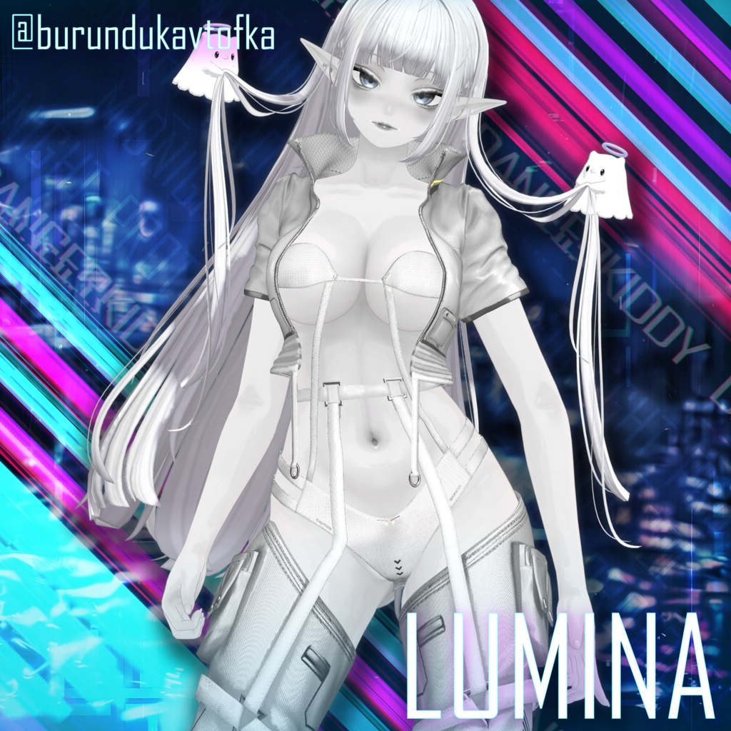 【24アバター対応】 ⚡️MIDNIGHT PROTOCOL + Shinano Cyberware Body Texture