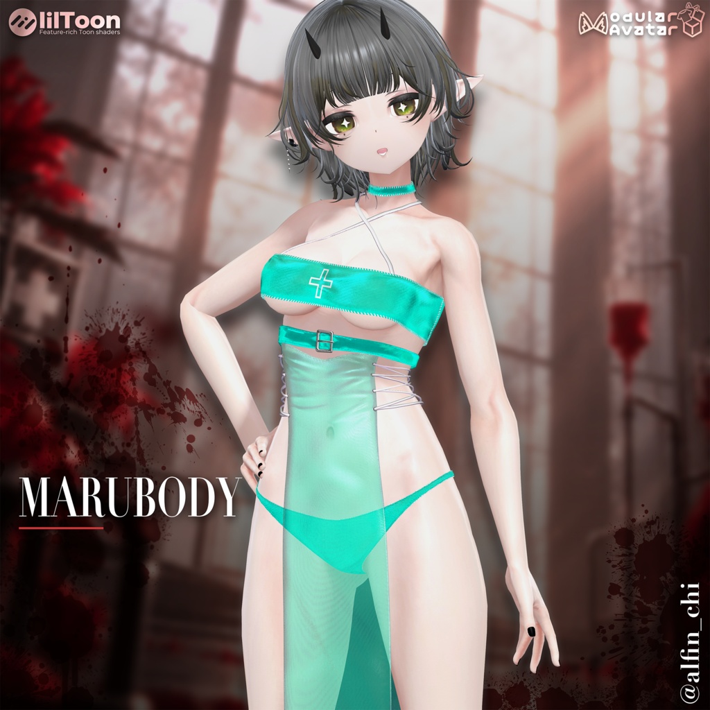 【🔥SALE】 【25 アバター対応】 🩸Bloody Nurse + Bloody Body Texture