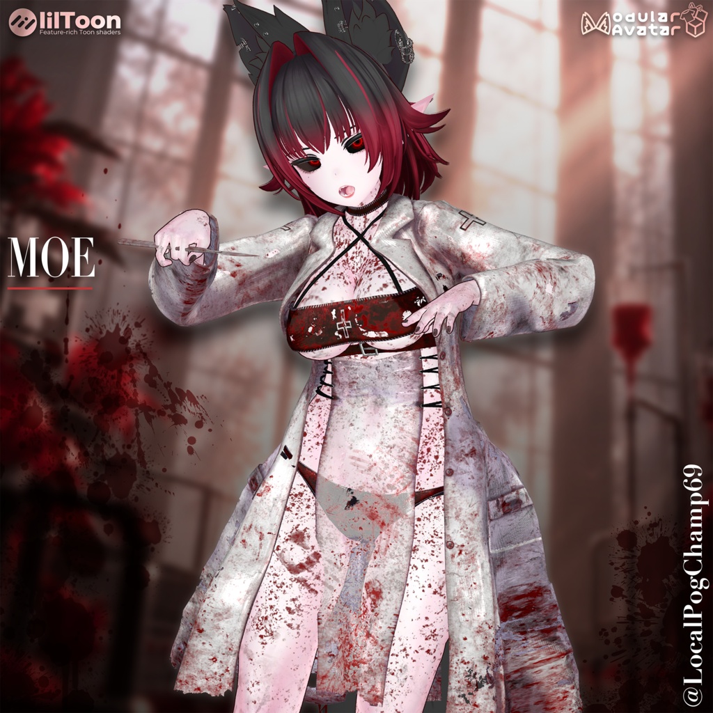 【🔥SALE】 【25 アバター対応】 🩸Bloody Nurse + Bloody Body Texture