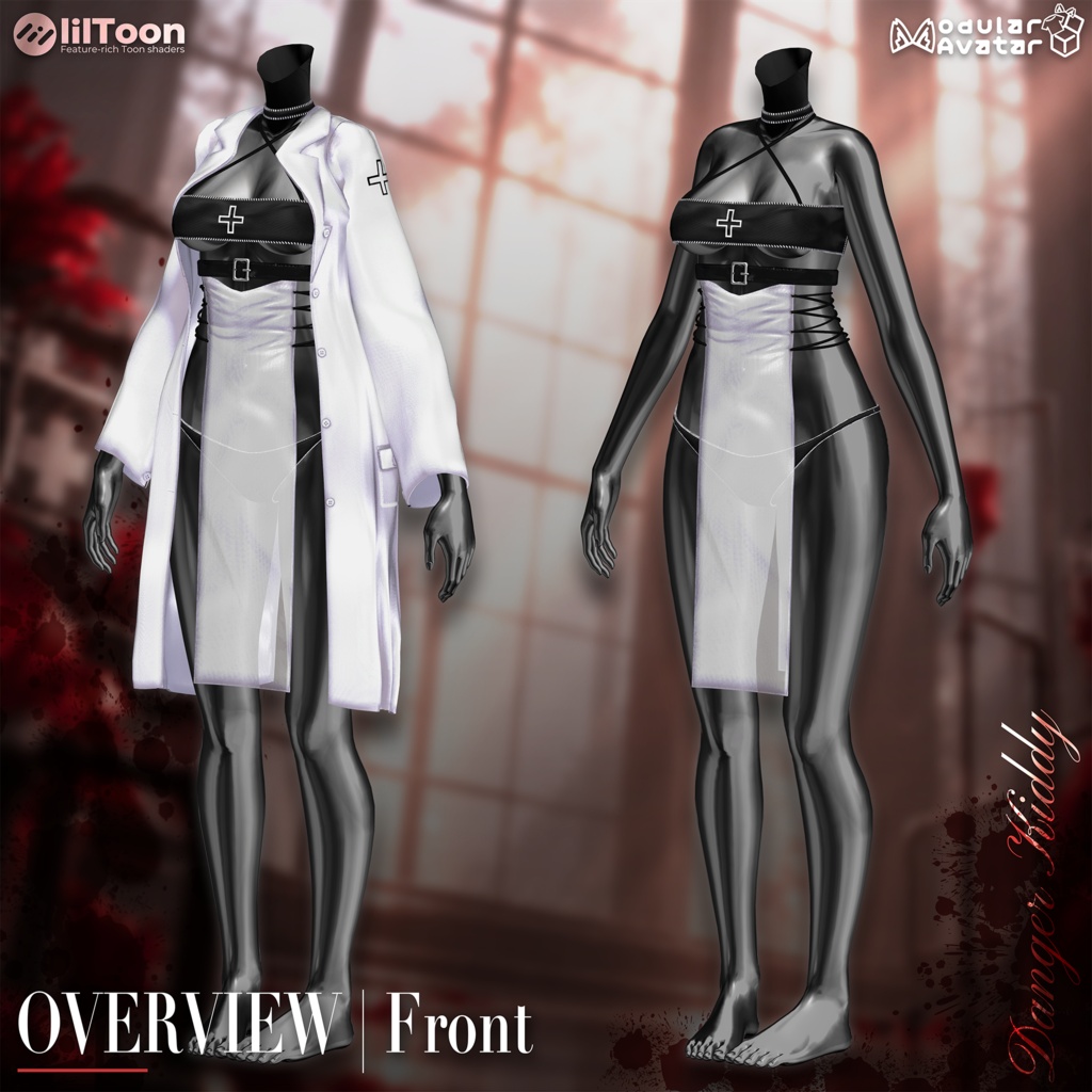 【🔥SALE】 【25 アバター対応】 🩸Bloody Nurse + Bloody Body Texture