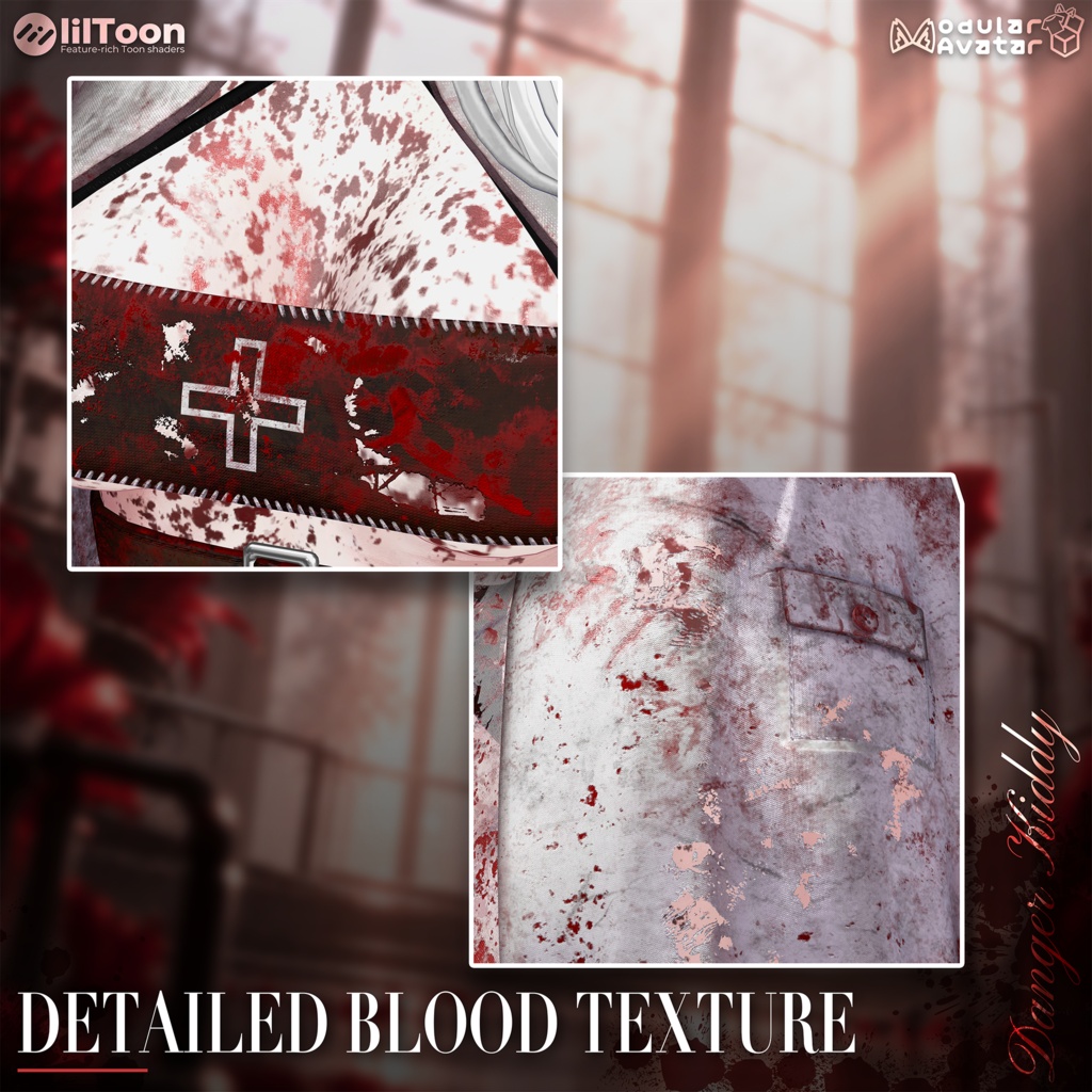 【🔥SALE】 【25 アバター対応】 🩸Bloody Nurse + Bloody Body Texture
