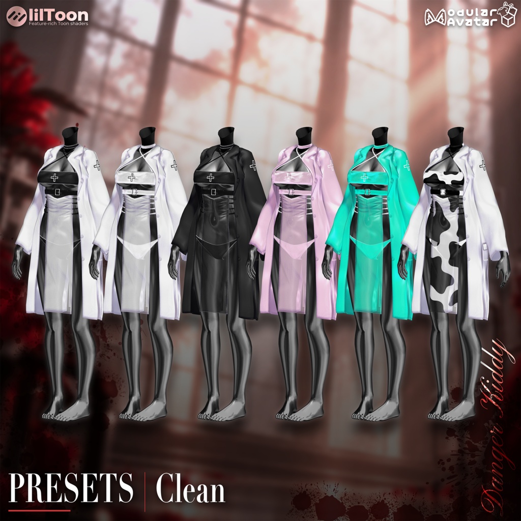【🔥SALE】 【25 アバター対応】 🩸Bloody Nurse + Bloody Body Texture