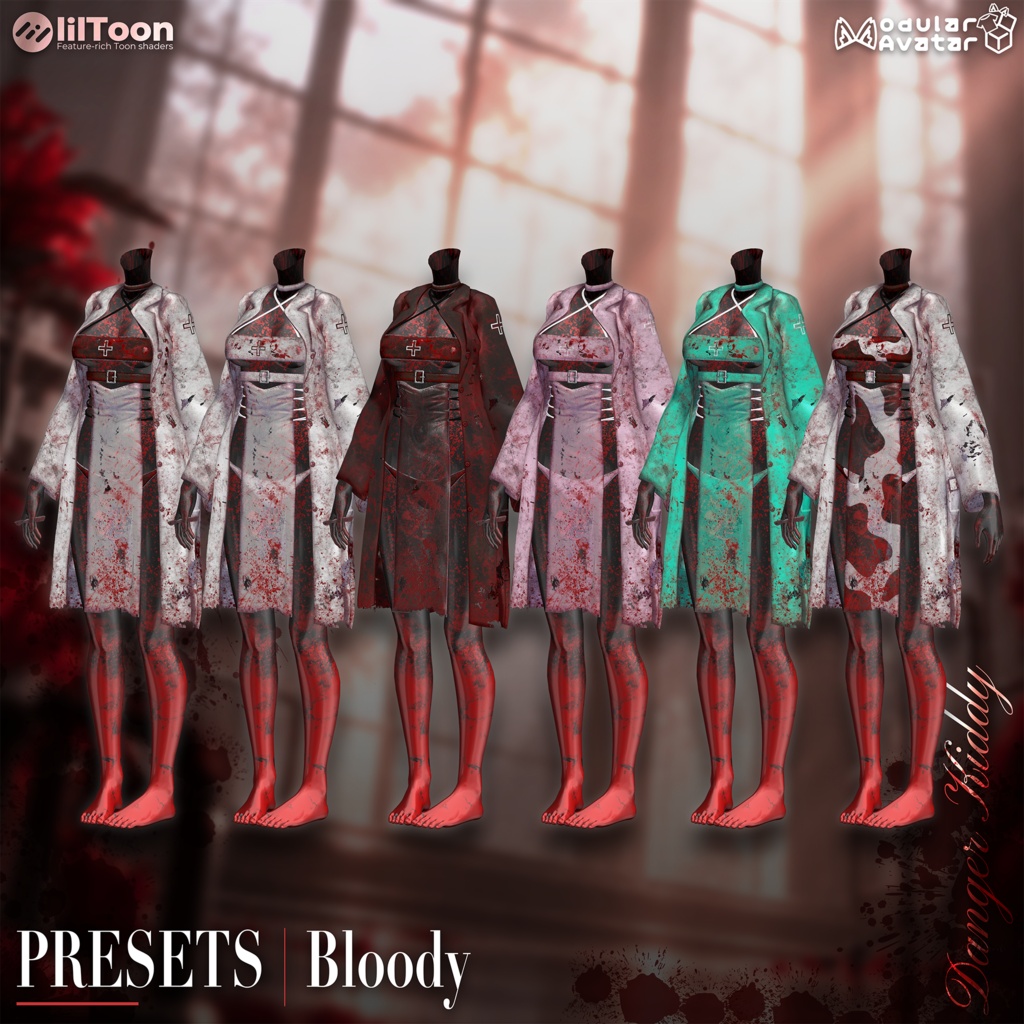 【🔥SALE】 【25 アバター対応】 🩸Bloody Nurse + Bloody Body Texture