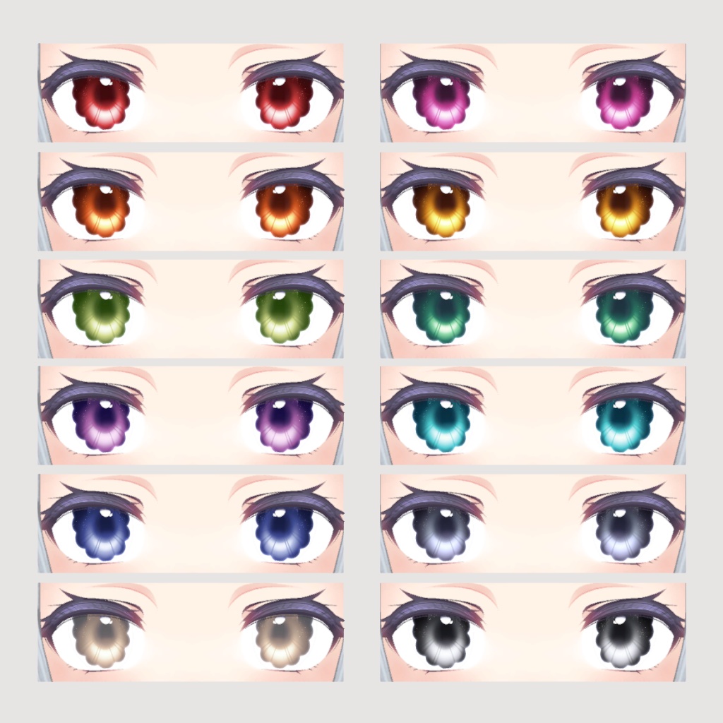 《無料版有り》Mocomoco Eye Texture Package【桔梗(Kikyo)対応】