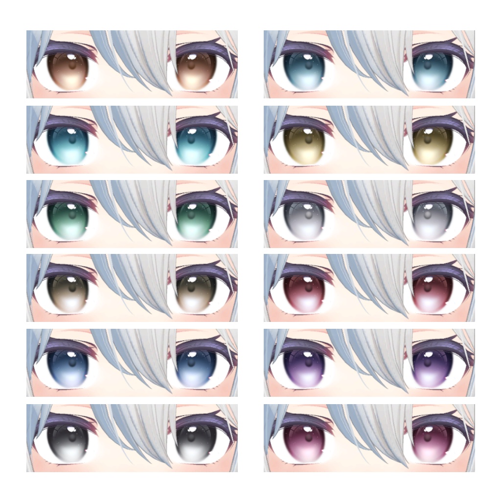 《無料版有り》HunwariAir Eye Texture Package【桔梗(Kikyo)対応】