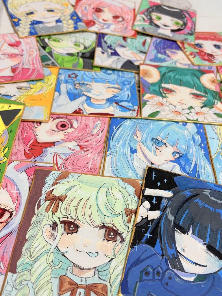 tetemie Characters ミニ色紙