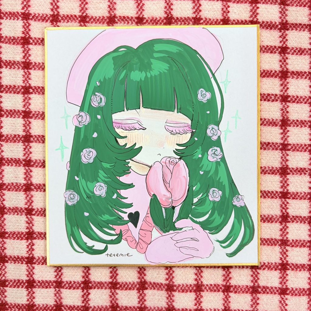 冬だね!ててみーガールズミニ色紙原画