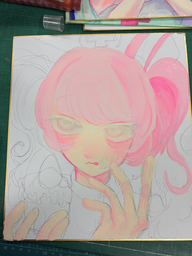 Melty アクリル絵の具 色紙原画