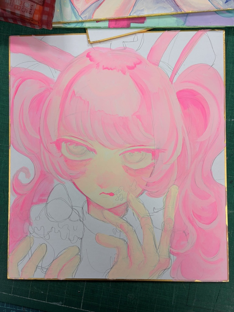 Melty アクリル絵の具 色紙原画