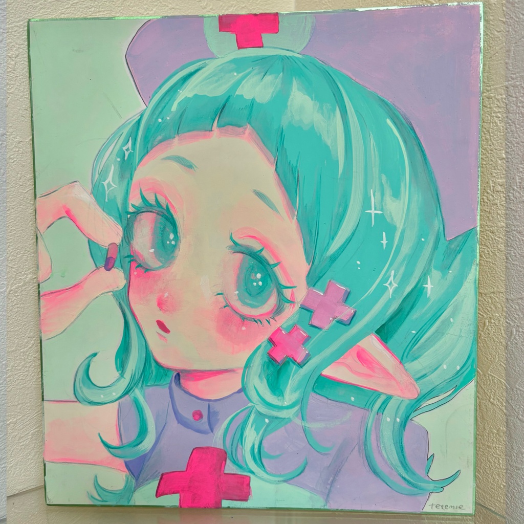 FLAKE アクリル絵の具 色紙原画