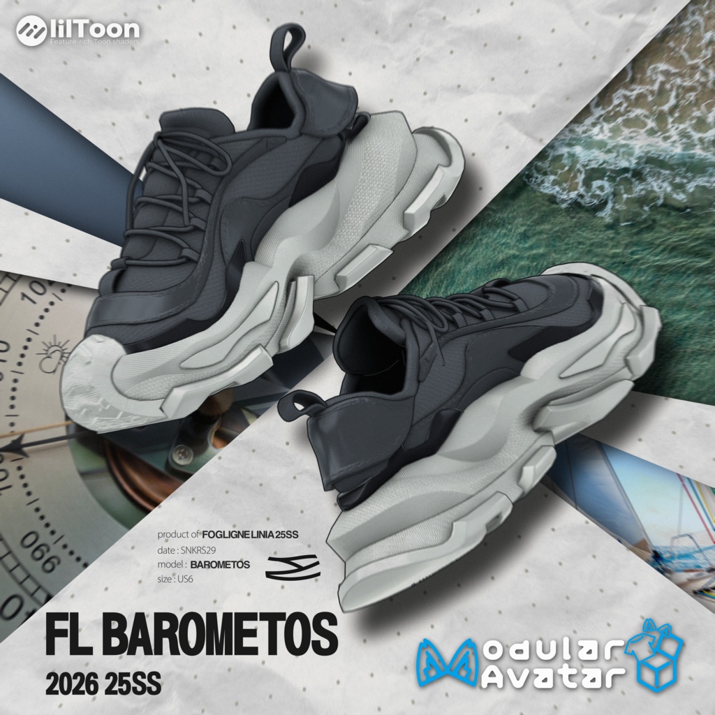 [VRChat想定] FL BAROMETOS スニーカー