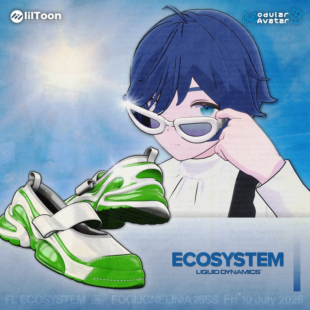 [VRChat想定] FL LIQUID DYNAMICS ECOSYSTEM スニーカー