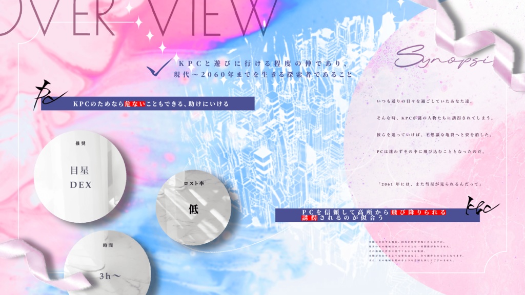 CoCシナリオ『Hug & Get & Take ハレとキミ』SPLL:E191341