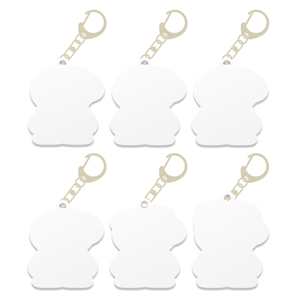 アクリルキーホルダー【White】