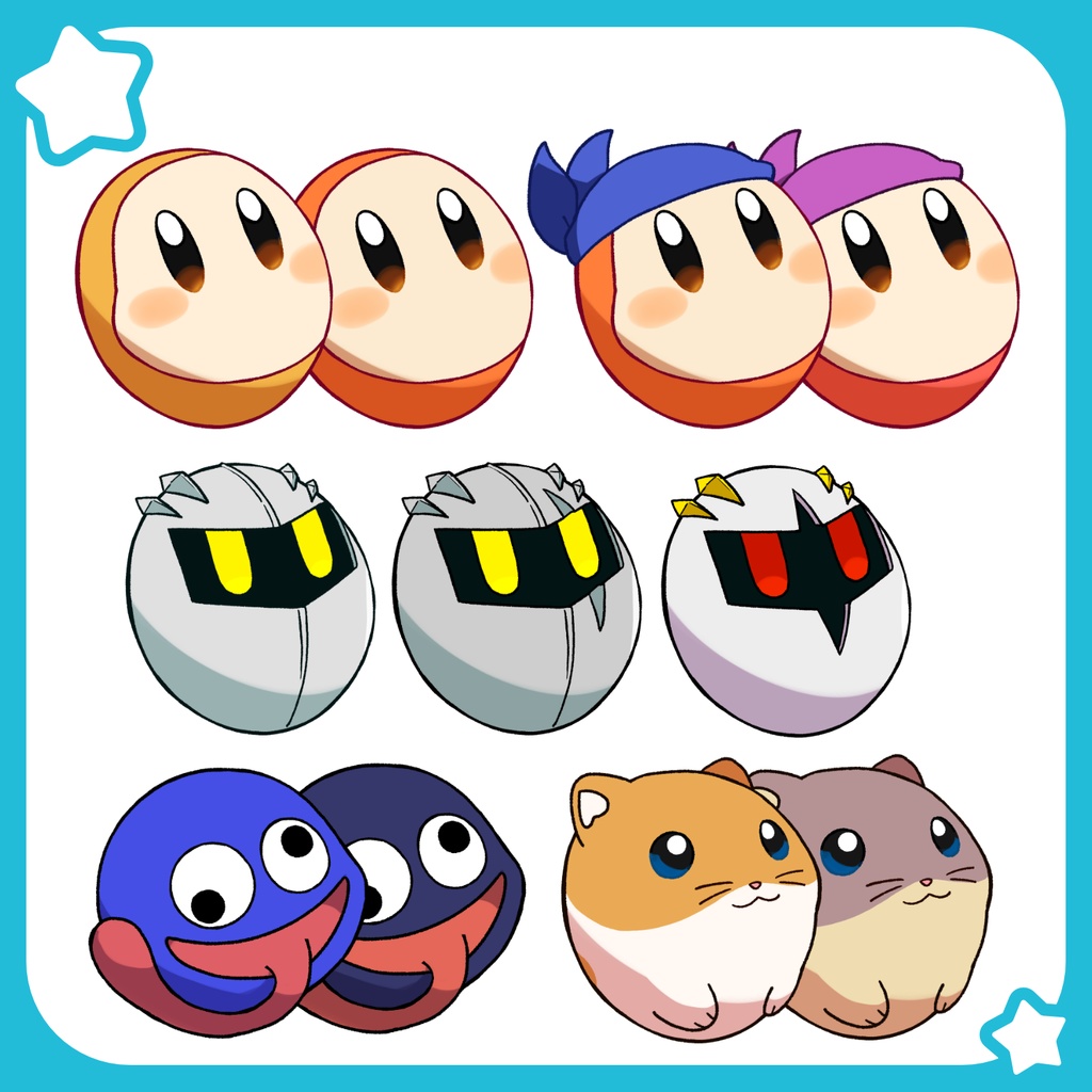 第1弾/カービィのエアライダー用お面風イラスト素材