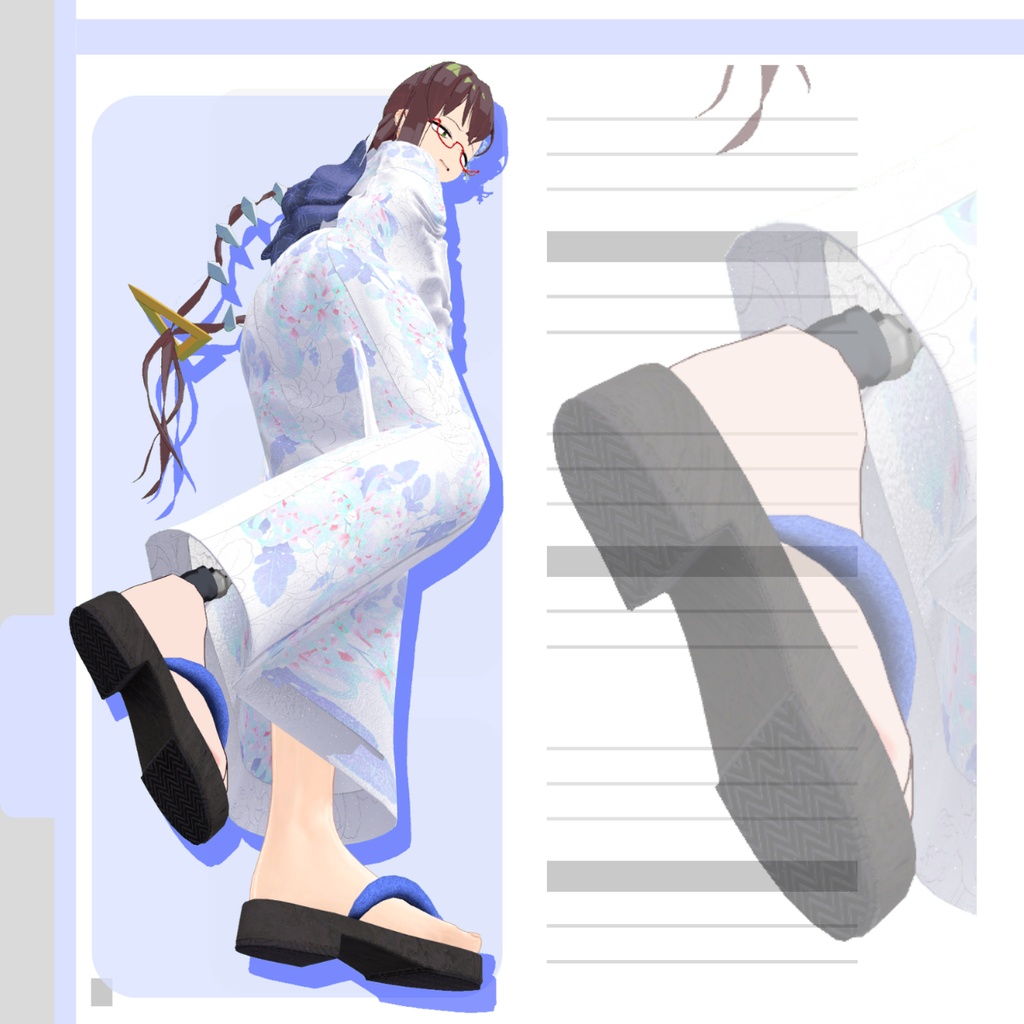 【VRChat想定】キャッチピン式下腿義足【MA・AAO必須】
