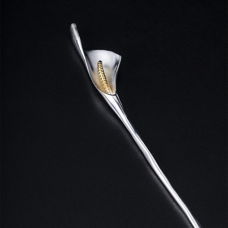 オランダカイウ のかんざし シルバー K001