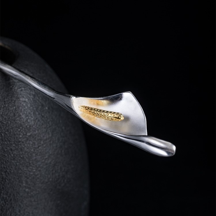 オランダカイウ のかんざし シルバー K001