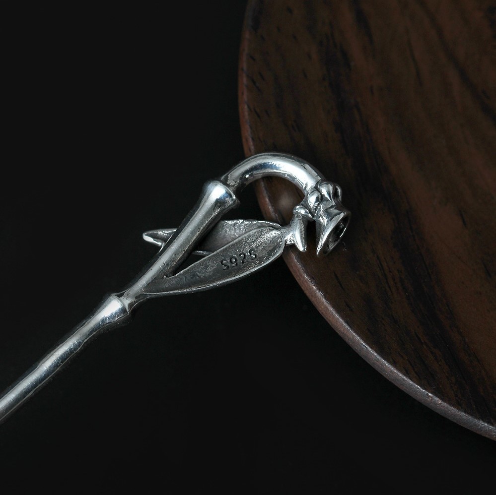 竹のかんざし 簪 シルバー K008