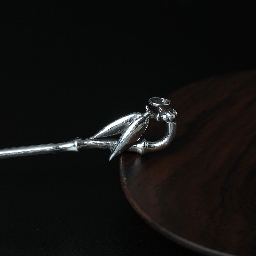 竹のかんざし 簪 シルバー K008